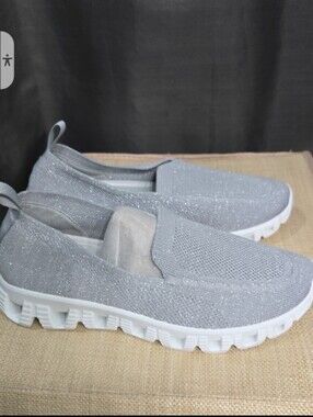 SALE!  Urban Sport Comfort Knit Slip-On Flats in Light Gray
